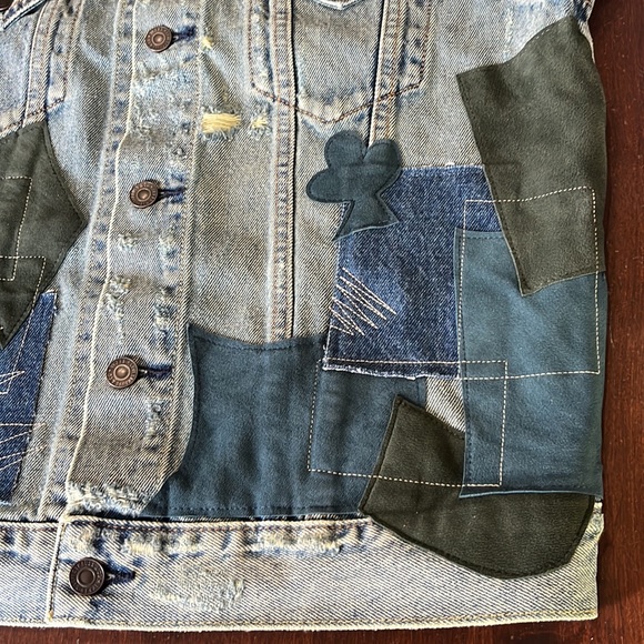 Levi's Premium Men's Vintage Leather Patch Trucker Jacket Urban Outfitters NWT - Picture 9 of 10